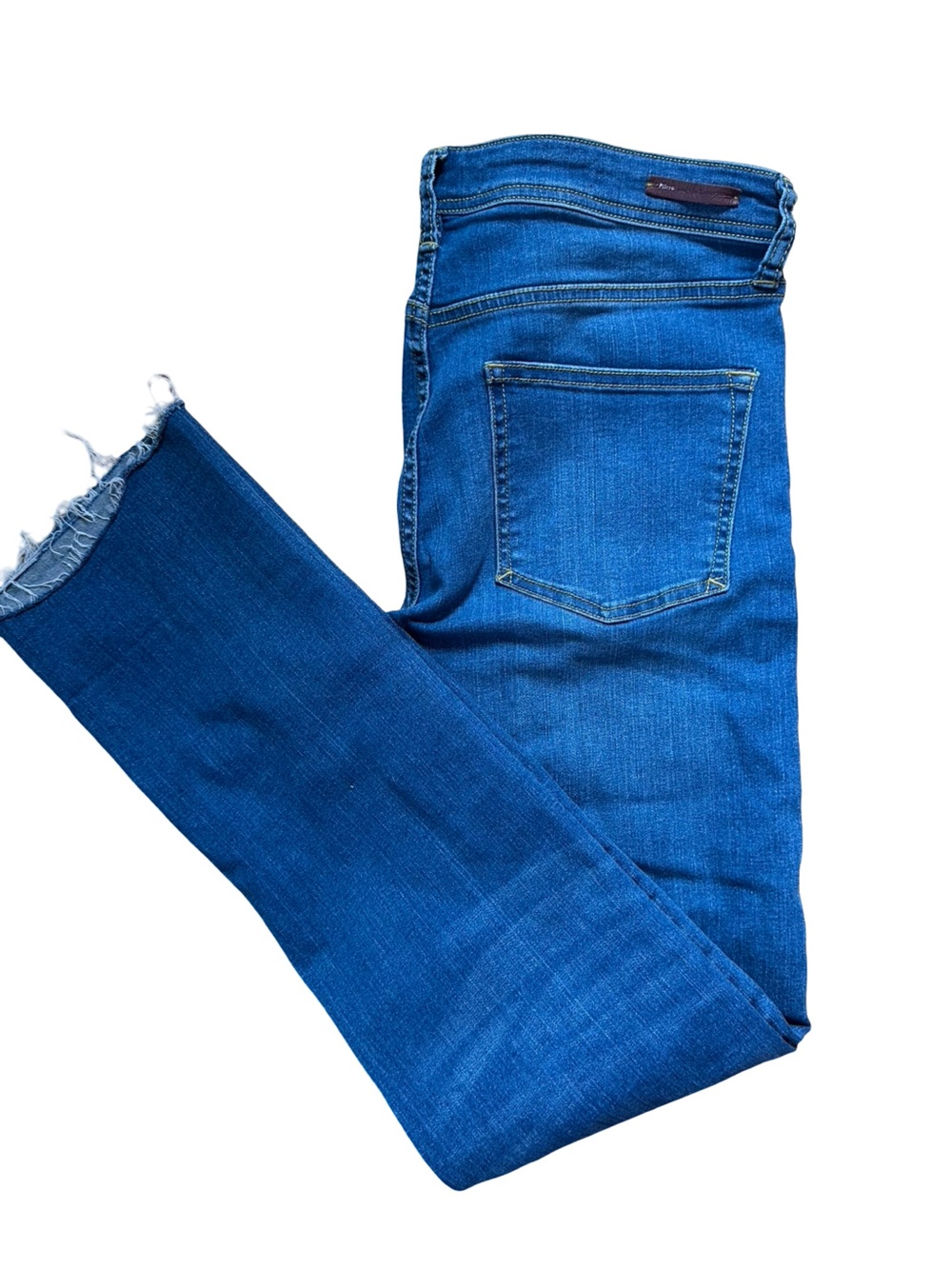 Pilcro Straight Slim Raw Hem Medium Wash Jeans Women’s 30 - Picture 6 of 6